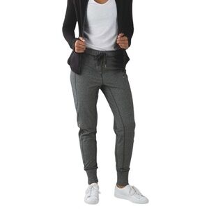 Lululemon Happy Yin Year Sweatpant II Heathered Speckled Black / Black Size 12